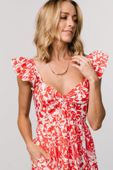 Renee Maxi Dress | White + Red - Baltic Born